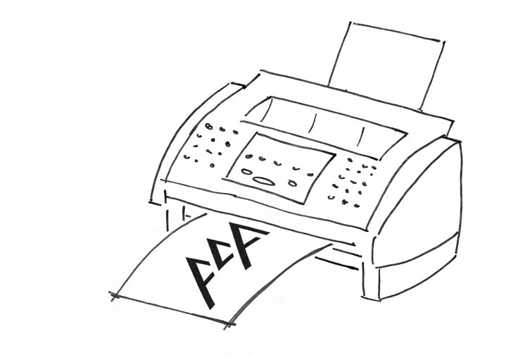 Zum Kopieren und Faxen geeignet