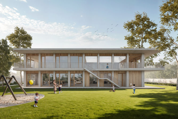 KI-gestützte Visualisierung der Kindertagesstätte in Telgte bei Münster