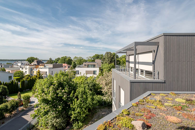 Blick zur Dachterrasse der Aufstockung